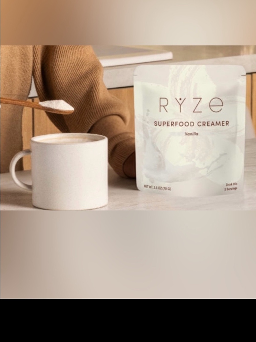 Mushroom Coffee Set one bag (6.3oz) one mini superfood creamer (2.5 oz)one spoon - Picture 11 of 12